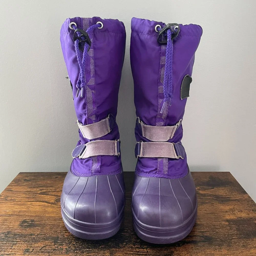 Sorel illumiNite Youth Girl's Size 4 Shoes Purple Lined Weatherproof Winter Boot